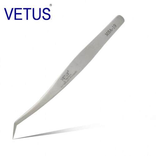 VETUS 高精密不锈钢美容镊子MSA-19金羽夹专业开花嫁接睫毛镊子