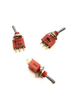 NE8013 镀金M6.35小钮子防水开关Q11A台湾德利威1A 3脚2档焊线脚