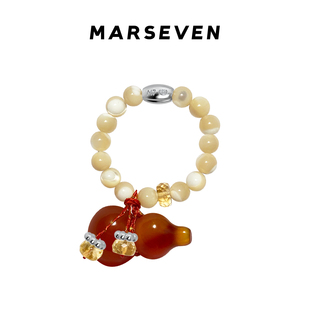 MARSEVEN 葫芦系列红色绳结葫芦串珠戒指新年礼物小众原创新品
