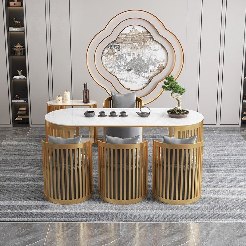 新中式禅意茶桌椅组合大理石茶台茶几功夫小茶几客厅办公室泡茶桌