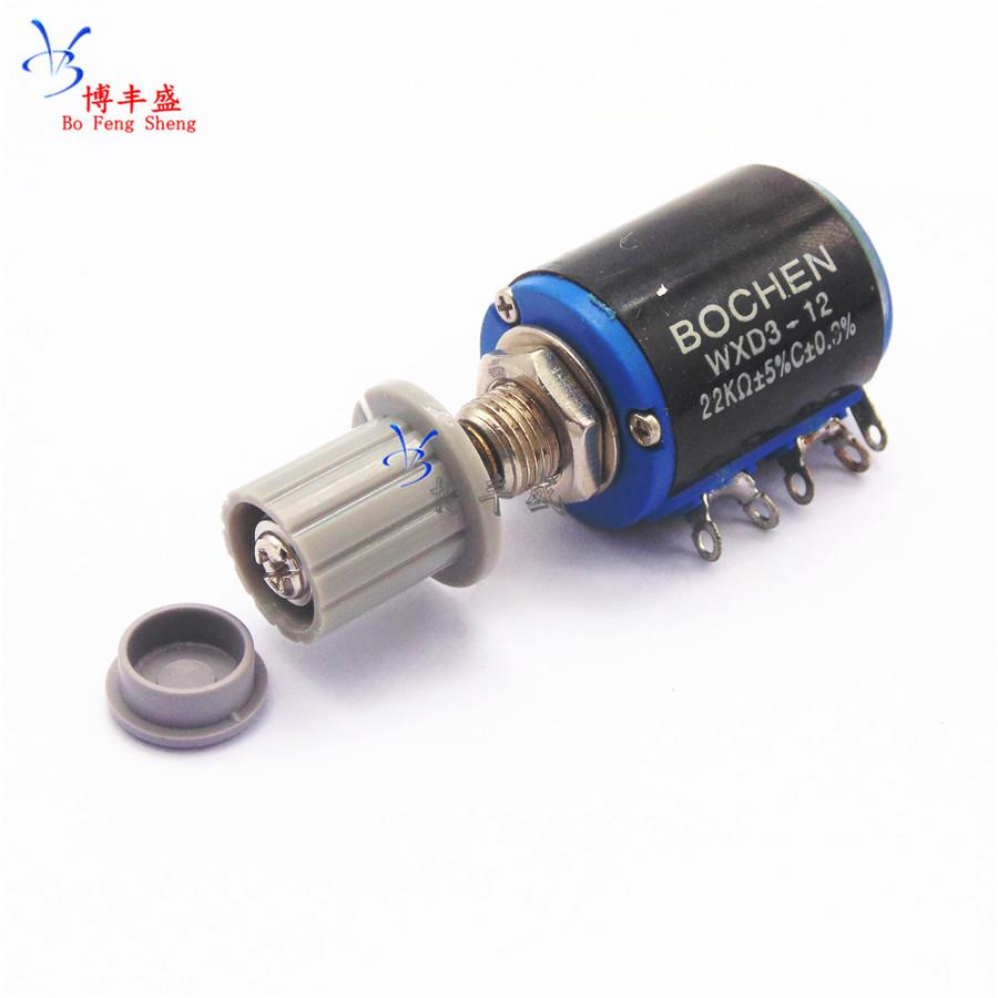 1套∣电位器+KYP16-16-4旋钮 WXD3-12-1W 100R 1K2.2K3.3K4.7K10K