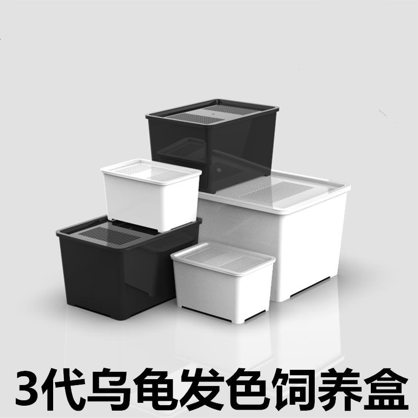 黑白发色盒乌龟红面龟窄桥龟饲养盒龟苗套缸龟缸青鱂鱼隔离盒