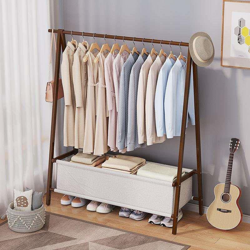 衣架落地卧室内挂衣架可折叠简易房间晾衣架家用挂衣服架子衣帽架
