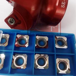 KM12平面铣铜铝刀片壳型刀片SEKT1204铝用刀粒精铣粗铣刀铣铝刀片