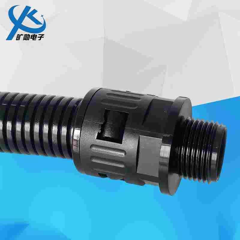 公制波纹管接头 软管接头快速接头浪管连接件穿线直插接头PA尼龙
