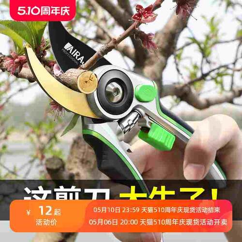 艾瑞泽修枝剪家庭园艺用剪刀剪枝剪果枝强力省力粗枝剪子
