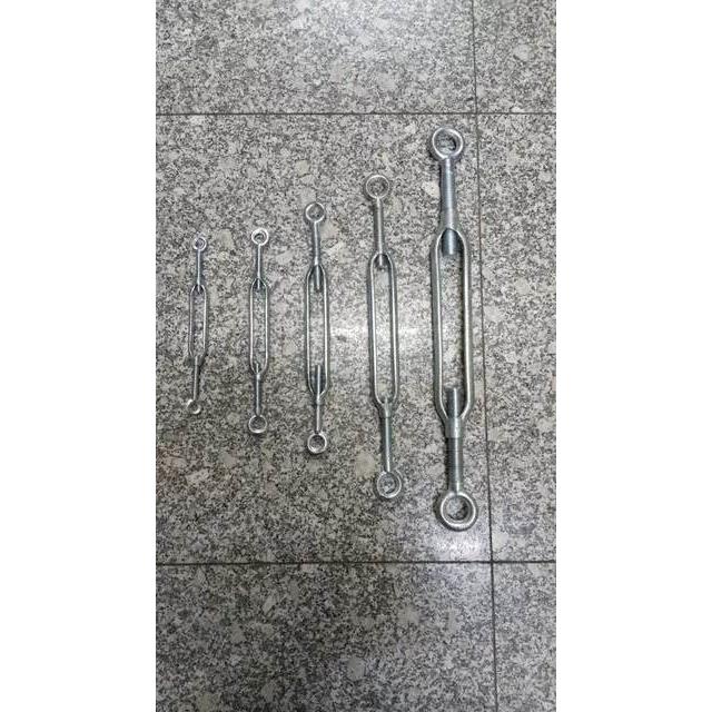 双圈OO双钩CC国标镀锌开体花蓝钢丝绳紧线器伸缩器M8-36包邮