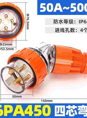 西的丰曼户外工业防水澳标插头座56PA450三相四线50A出口KRIPAL款