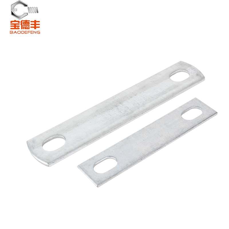 镀锌U型卡挡板u形螺栓螺丝挡板管卡双孔挡片加厚固定连接垫片管夹