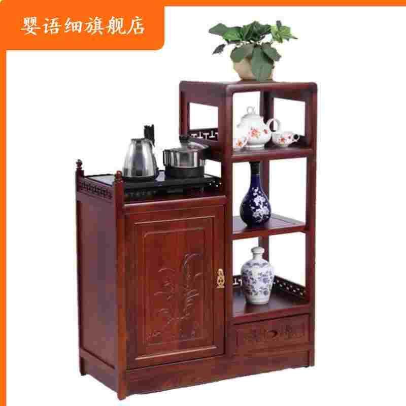 餐边柜茶水柜实木餐厅客厅家用置物收纳柜沙发侧边柜榆木中式仿古