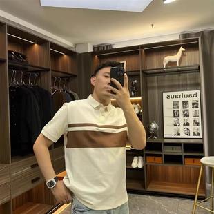 Polo衫 夏季 高端时尚 男短袖 T恤 新款 潮流拼色休闲百搭简约翻领半袖