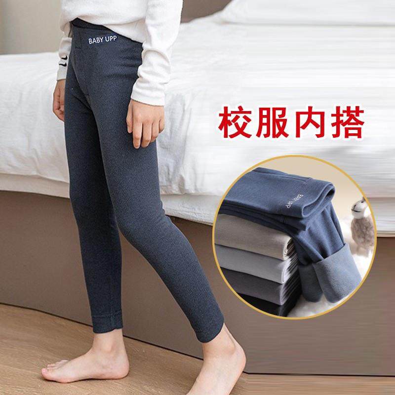男童德绒秋裤春秋儿童中童打底裤秋冬校服神器内穿加绒保暖裤10岁