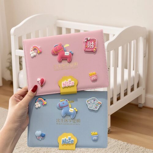 2026年马宝宝医学出生证明保护皮套可爱儿童预防接种证疫苗本卡套