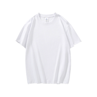 250G美式重磅t恤男短袖夏季纯棉二本针圆领打底半袖纯色男女体恤