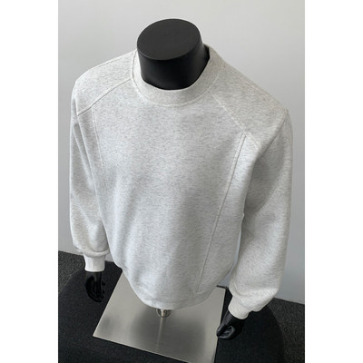 美式解构拼接cleanfit无帽卫衣男款秋季正肩长袖内搭打底上衣新款