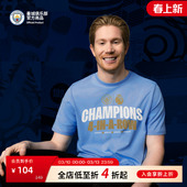 曼城俱乐部官方夺冠纪念T恤英超四连冠纪念T三色可选