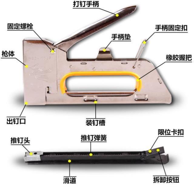 手工射钉木材木工排枪枪钉工用手动码钉枪门钉枪婚庆u型钉枪耐用