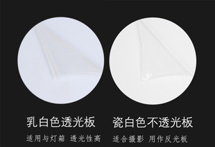 乳白色圆形灯箱板白色镜面亚克力板反光板哑光磨砂板摄影板倒影板