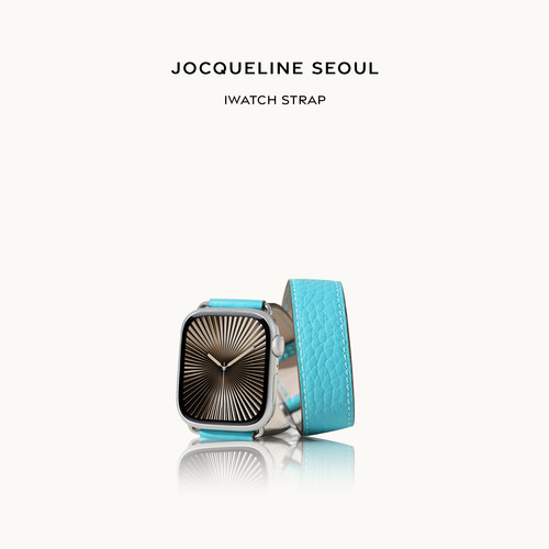 JOCQUELINE法国TC牛皮手工长款手表带 适用于iwatch strap