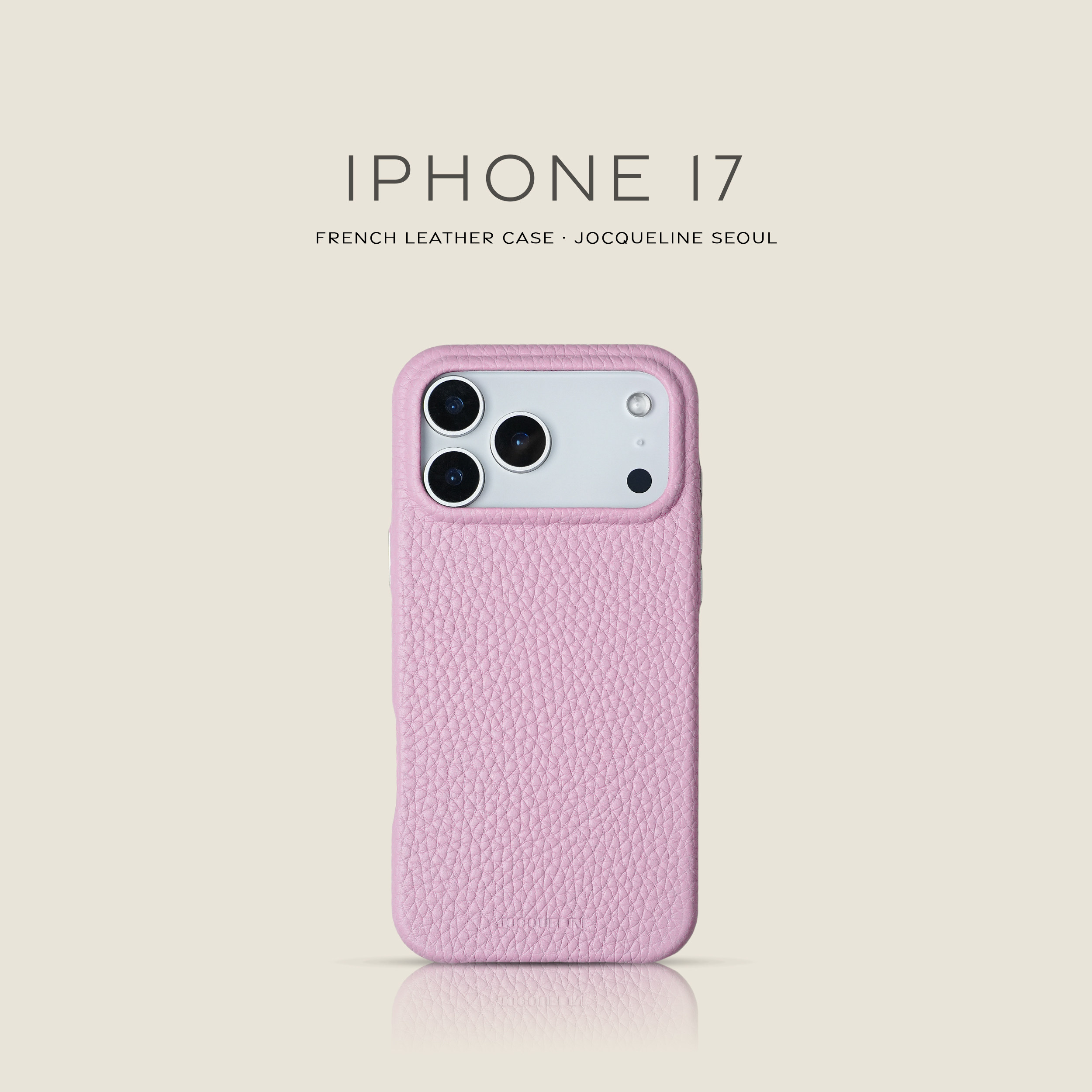 iPhone17系列 按键款 JOCQUELINE法国进口皮革手机壳