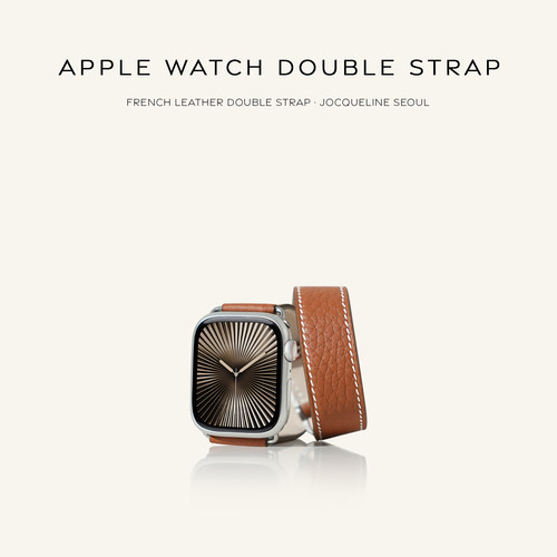 JOCQUELINE法国TC牛皮手工长款手表带 适用于iwatch strap