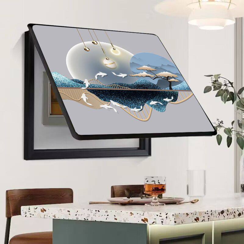 电表箱装饰画遮挡免打孔电闸盒配电箱客厅餐厅晶瓷画现代简约轻奢