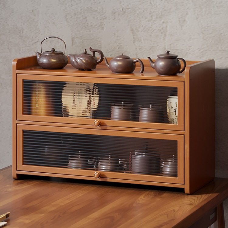 桌面博古架小型茶杯茶具收纳置物架桌上茶台紫砂壶多层摆放展示架