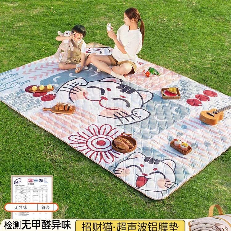 户外露营野餐垫加厚公园草地垫子毯子帐篷内地垫音乐节防水防潮垫