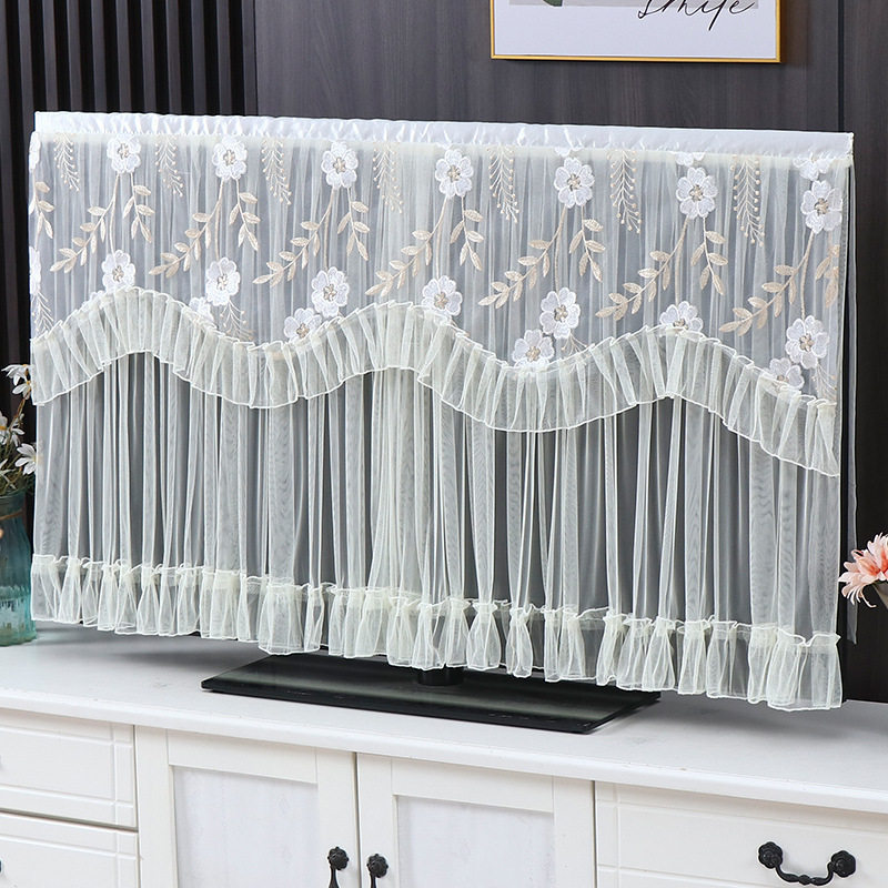 网纱新款轻奢电视机防尘罩套5560寸65寸75遮盖布盖电视机的防尘布