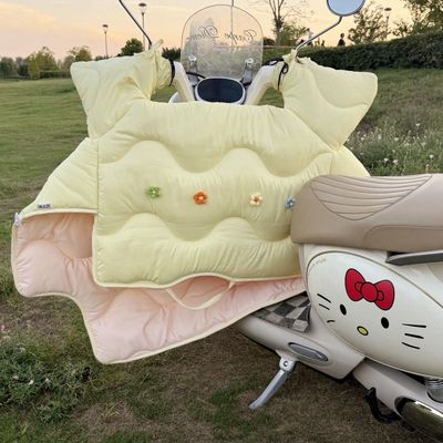 双拼色挡风被冬季加厚双面防水挡风被电车摩托车通用加厚防风罩