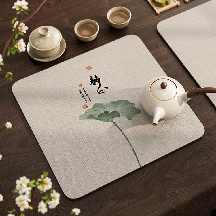 新中式茶垫茶几餐垫茶具茶杯防滑垫小尺寸杯垫吸水垫隔热茶台垫子