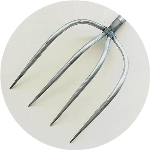 四股叉农用空心草叉子铁叉钢叉清垃圾叉废料叉粗齿大号农具四齿叉