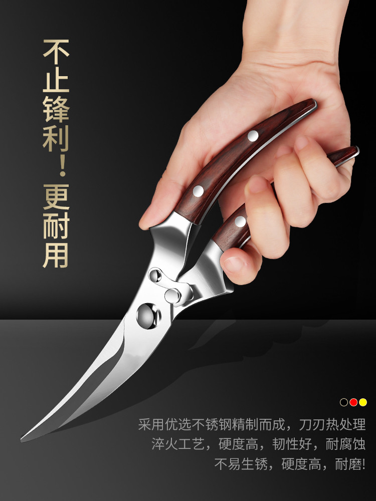 독일 주방 가위 강력한 닭 뼈 가위 업그레이드 된 스테인레스 스틸 뼈 가위 다기능 가정용 물고기 살해 및 고기 절단 유물