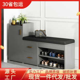 架凳一体门口储物软包穿鞋 换鞋 入户鞋 凳家用门口轻奢鞋 凳 柜可坐式