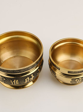 适用 黄铜香炉家用供佛香炉寺庙供奉檀香炉室内盘香炉香薰炉a1872