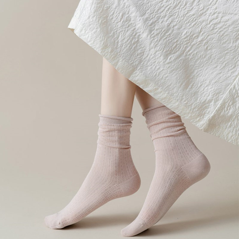 袜子女新款2024堆堆袜白色