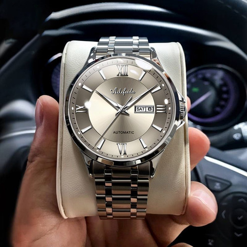 商务男士全自动纯机械手表镂空简约高端日历防水夜光潮流名表男款