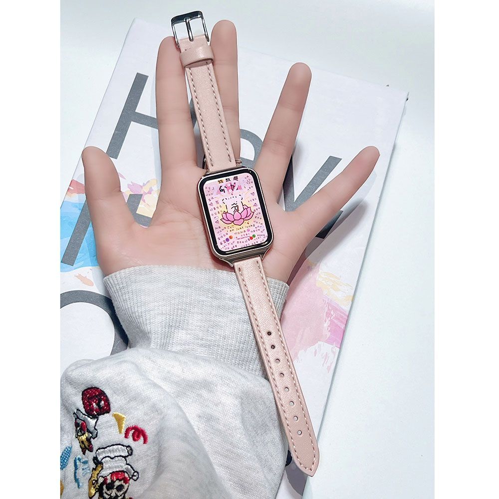 适用红米watch5表带Redmi watch4新款轻奢高级感腕带真皮质手表带