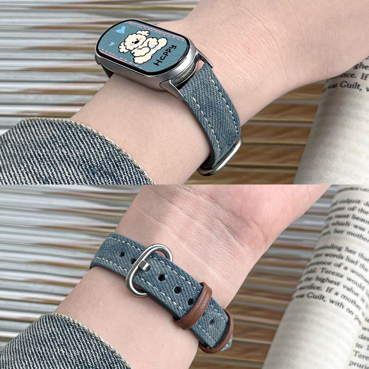 适用小米手环9表带NFC陶瓷版手环8代牛仔腕带个性百搭运动手表带