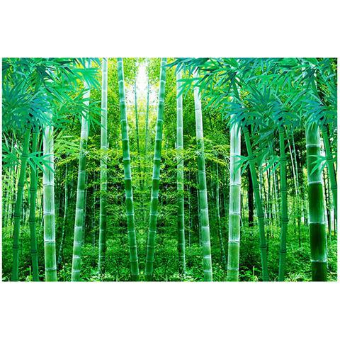 竹林风景画招财竹富贵竹步步高升自粘墙贴客厅餐厅办公室贴纸壁画