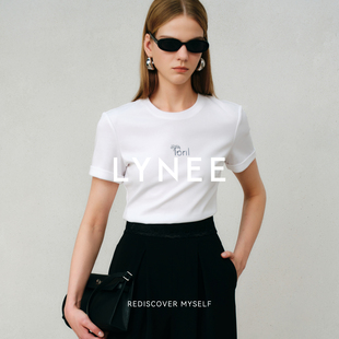 LYNEE x TORIL 【独白】棉混纺白色豹子T恤 小版内搭上衣女春新款