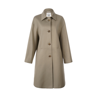 LYNEE x TORIL【乘风】意大利进口面料FAISA 卡其色翻领直身风衣