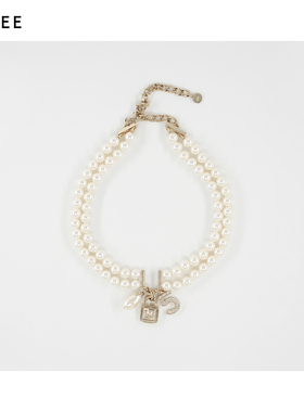 LYNEE 双层珍珠U型方块锁项链 LZD2ESA002