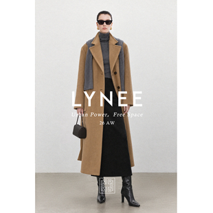 LYNEE【黑标 伊顿公学】老钱羊毛羊驼毛经典813睡袍式苏力大衣女