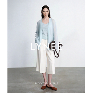 LYNEE【池南套装】桑蚕丝羊绒羊毛混纺针织两件套 开衫/吊带新款