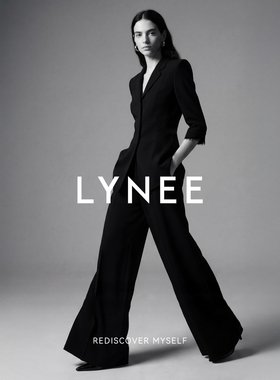 LYNEE【高光时刻】夏季黑色短袖醋酸蕾丝西装套装女西服/阔腿裤