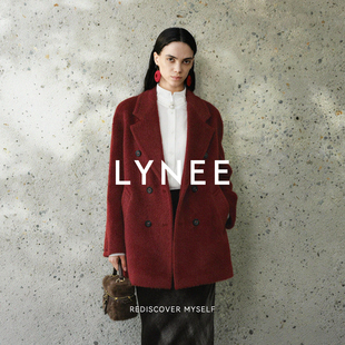 秘鲁进口面料一手长801苏力羊驼毛短款 泰迪801 大衣 黑标 LYNEE