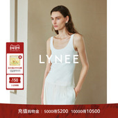 豆豆点针织背心女秋冬无袖 LYNEE 珍珠衫 U领内搭上衣