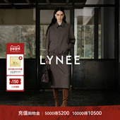 老钱羊毛拼皮翻领落肩夹克外套 LYNEE 曼城旧事 直筒中长半裙