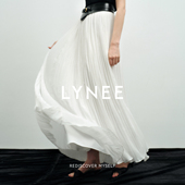 a字大摆伞裙百搭长裙 白色百褶半身裙女2026新款 LYNEE 迷迭花园